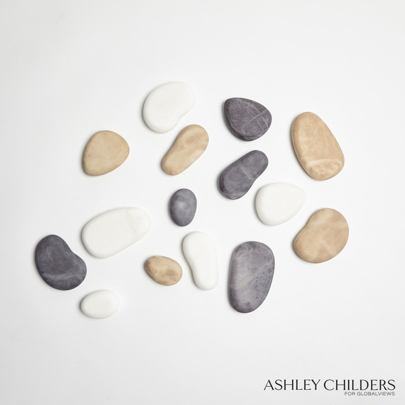 S/5 River Rocks, Beige