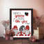 Art mural sur toile encadré P&L Art - grand gnome de la Saint-Valentin 30 "x24"-2021879238