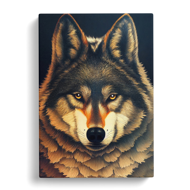 XC1022-5065X Watchful Wolf No.1 - Wrapped Canvas Print, 60cm H x 40cm W x 3cm D