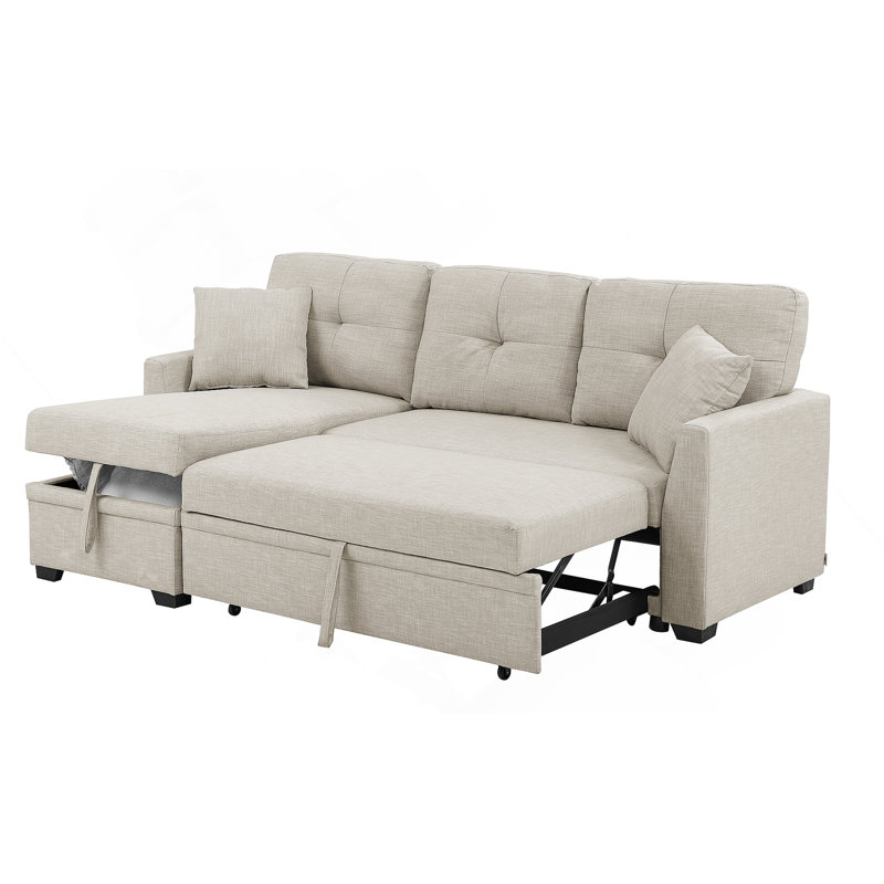 Canapé-lit coulissant, Polyester beige