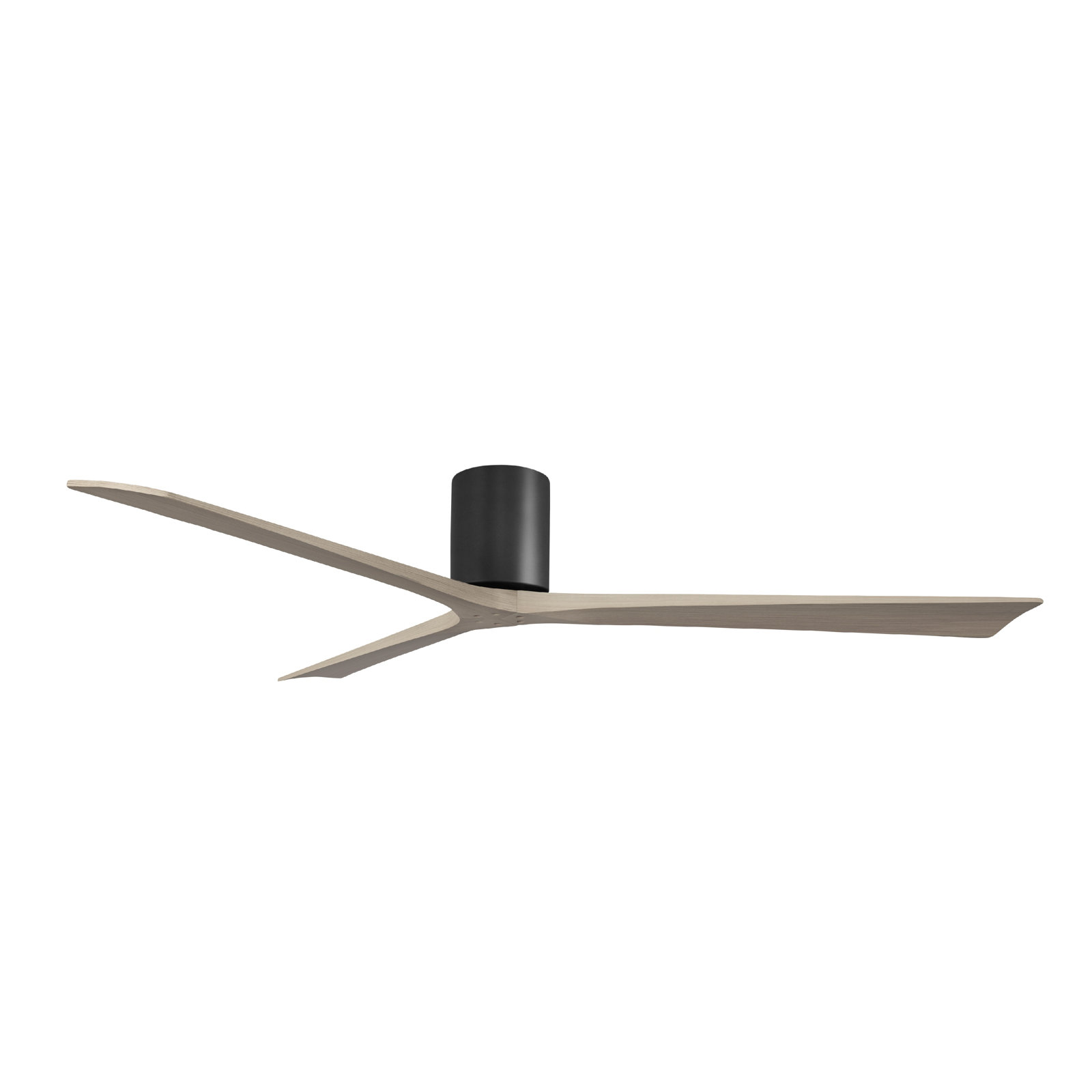Olivier 3 Blade Ceiling Fan, Matte Black, Gray Ash Tone, 72"
