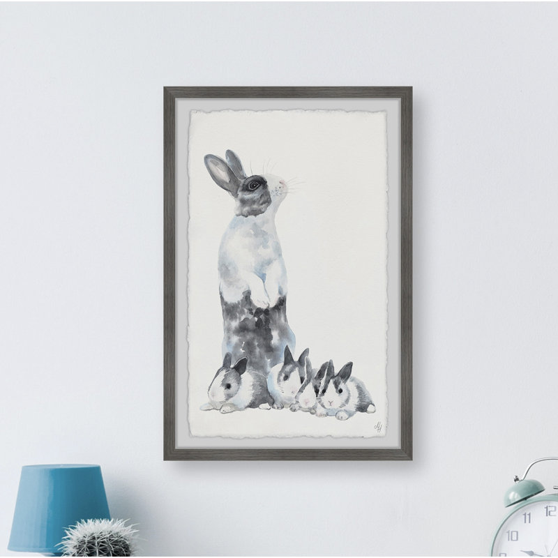 «Mangume Hare Family Portrait», reproduction encadrée, H 16 po x l 24 po x P 1,5 po