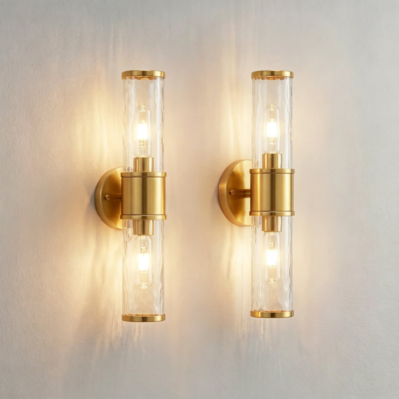  18"H Dimmable Wallchiere Wall Sconces Cylinder Wall Light 