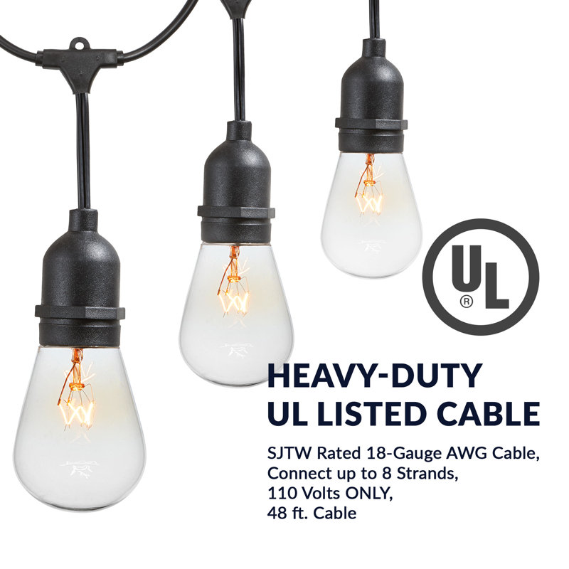 Rentas Outdoor 8 - Bulb 24.5'' Plug-in String Light