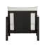 Chaises longues confortables, ensemble moderne en bois d'acacia pour terrasse