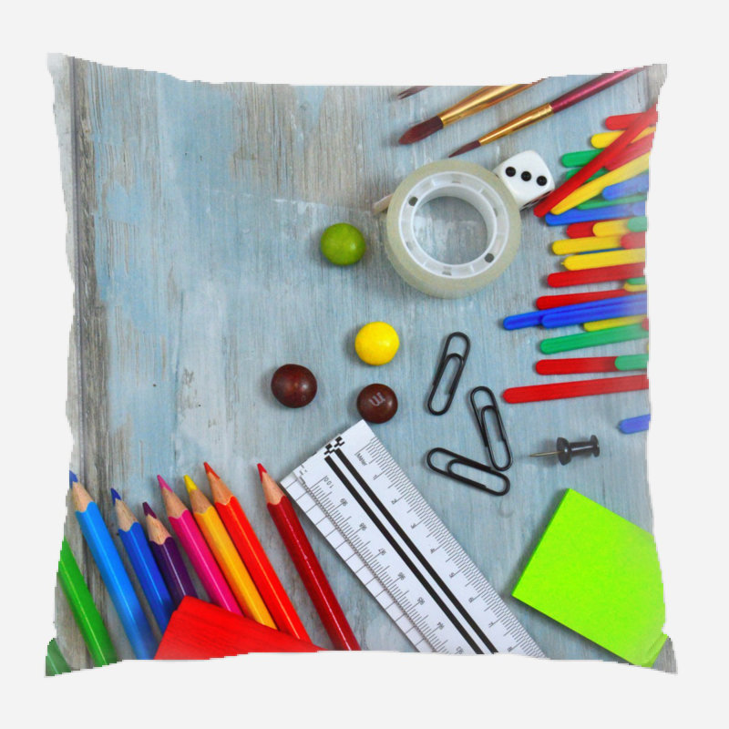 Coussin décoratif de couleur Voorhees, Microsuède, Intérieur