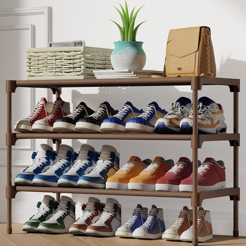 Étagère à chaussures non tissée, range-chaussures pour placard, entrée, garage et couloir, étagères à chaussures empilables