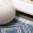 Yorba Diamond Tribal Medallion Blue/Ivory Indoor/Outdoor Rug-802303030