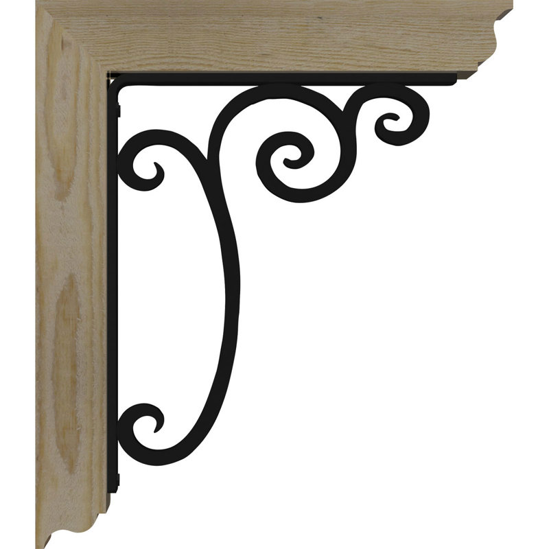 Support triple en fer traditionnel Avery 8 po, H 19 po x P 16 po, Sapin de Douglas de l 3 1/2 po x T 2 po (lisse)
