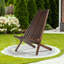 Chaise Adirondack pliante en bois Jahvion Eucalyptus, résistante aux intempéries, sans assemblage-93547652