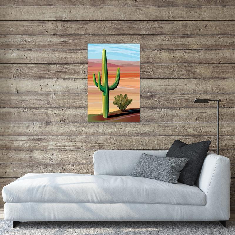 «Sonora Desert Saguaro», reproduction sur verre acrylique, H 24 po x l 16 po x P 0,25 po
