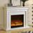 Solid + Manufactured Wood Freestanding Fireplace-2028004406