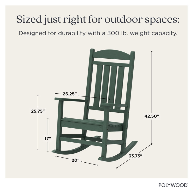 Chaise berçante POLYWOOD, Vert
