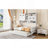 Wooden Daybed With Twin Size Trundle, And All-In-One Cabinet And Shelf-958096291-958096290