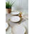 Elegant Dessert Plate Set (6 Pieces), White & Gold, 8.7 Inches | 100% Ceramic Stoneware, Antibacterial & Eco-Friendly | Dishwasher Safe up to 122°F, Microwave Safe | Perfect for Entertaining & Special Occasions