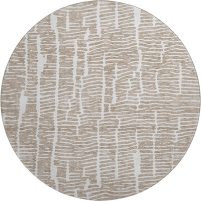 Premium Machine Washable Prisco Brown Rug