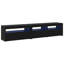 TV Cabinet Set 3 Pcs Black Oak Engineered Wood-1465420460