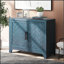 Armoires modernes de 40 pouces avec portes au design unique et 1 tablette réglable pour un rangement polyvalent et un décor élégant-286548669