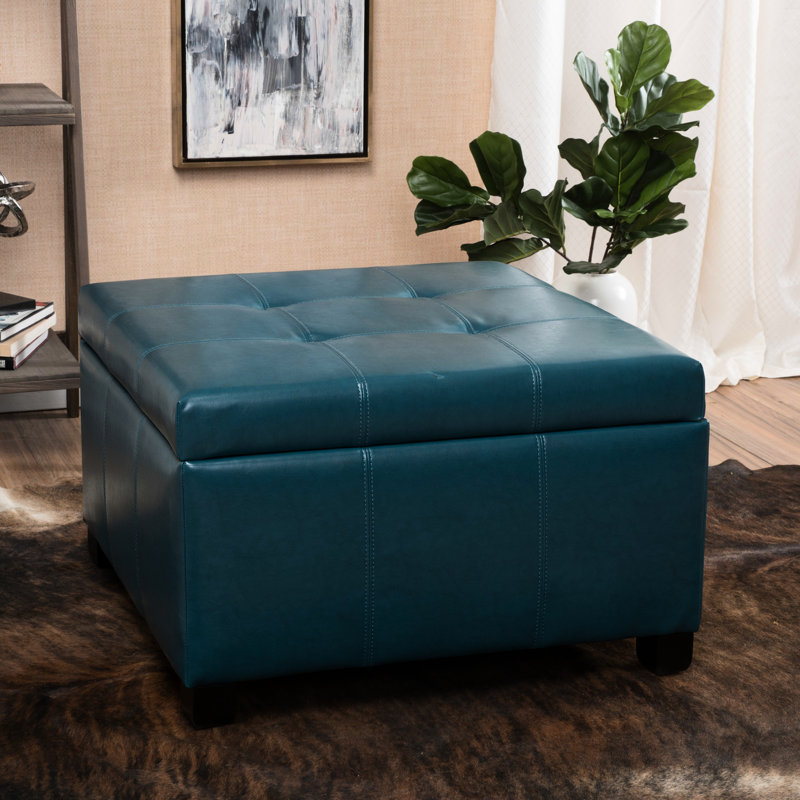 Rangement en 30 dimensions, bleu sarcelle Pu, pieds en bouleau pour A - Dimensions efficaces de l'article en PU, option fiable