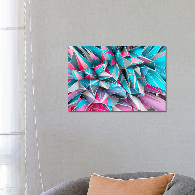 «Kaos Sky» par Maximilian San - impression d'art graphique, H 40 po x l 60 po x p 1,5 po, Toile tendue, Pas de tapis