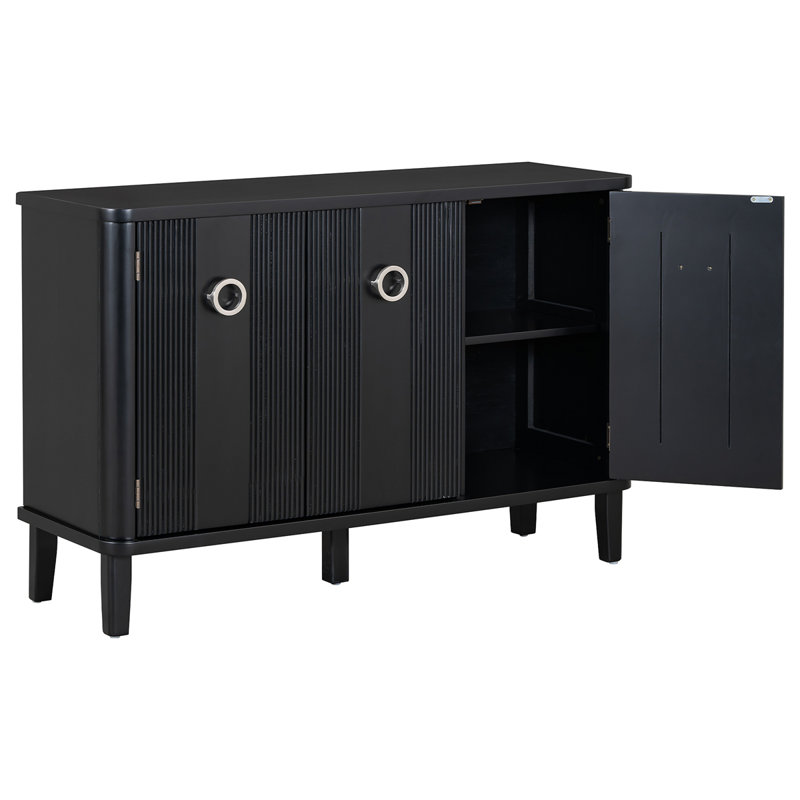 Armoire Fraxinus Mandschuric simple et simple en placage de bois massif avec trois portes en acacia massif