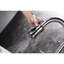 Robinet de cuisine en nickel brossé Spot avec robinet rétractable, poignée double pour un débit précis et un réglage de la température, buse haute rotative à 360 degrés, fabrication en laiton, eau silencieuse sans effort-1764857534