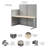 Office In An Hour L-Shaped 1 Person Cubicle with Cable Management-116256869