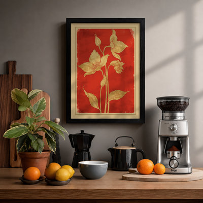 Gilded Stem Botanical - Framed Print