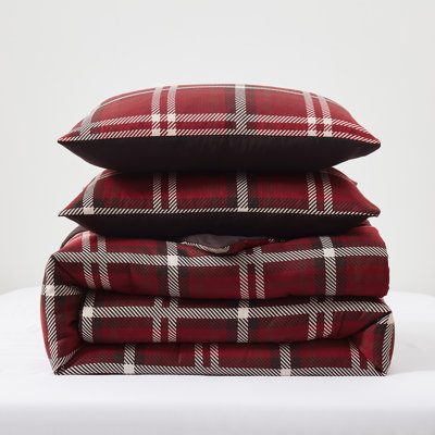 Wonderful Cozy Faux Cashmere Comforter Set Classic Plaid Geometic With Herringbone Texture