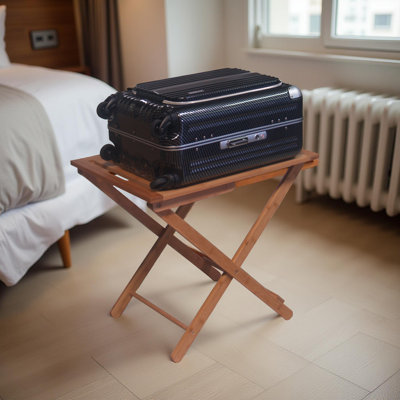 Folding Bamboo Luggage Rack