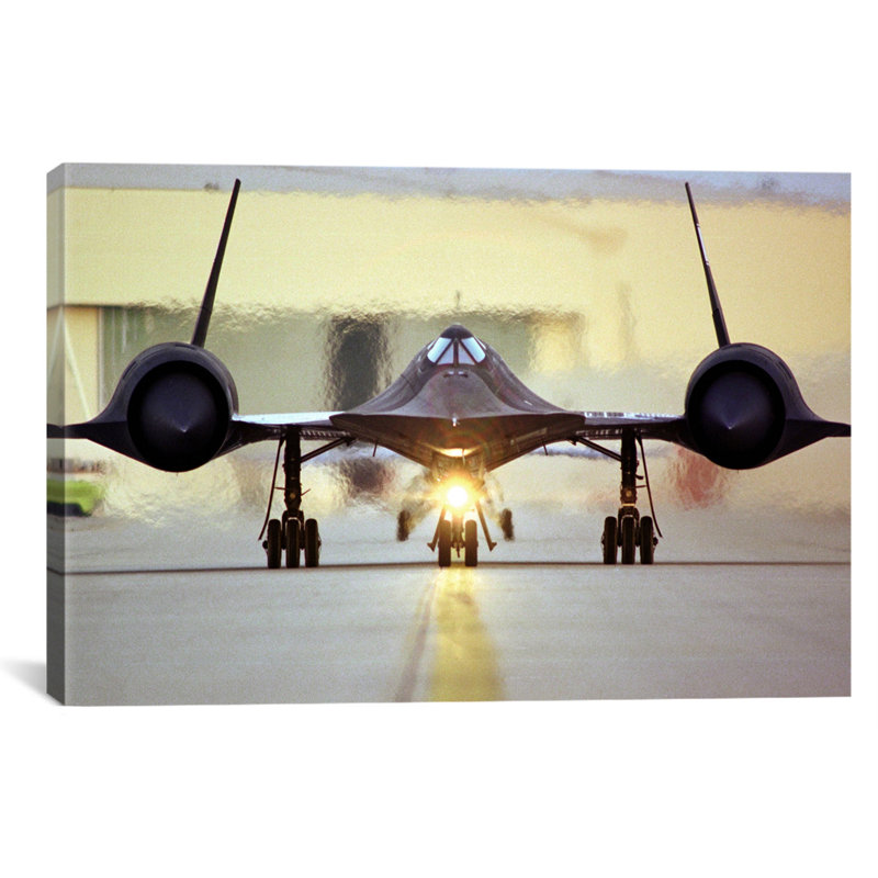 Astronomie et espace «Lockheed SR-71 Blackbird», reproduction de photo sur toile, H 40 po x l 60 po x P 1,5 po