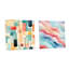 Pastel harmonie - ensemble abstrait d'art mural en verre acrylique sur 2-103928420