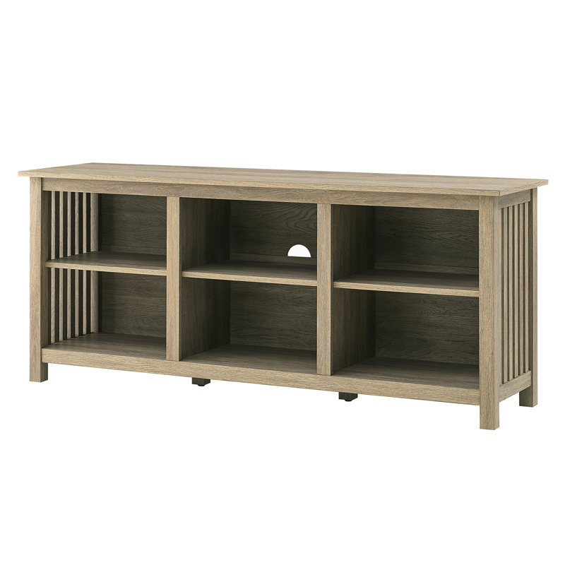 58" Open Storage TV Stand for TVs up to 65", Driftwood