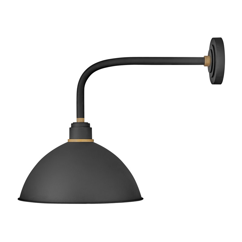 Foundry Wall Mount Outdoor Barn Light, Black, 20.5" H x 16" W x 25.75" D