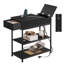 Table de bout Reggis de 24 po avec prises de courant et port USB, table d'appoint avec tiroir et 2 tablettes, table d'appoint Farmhouse pour petits espaces, table de bout avec tiroir pour le salon, la chambre à coucher-1487747538