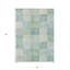 Tapis d'intérieur lavable à motif géométrique bleu 3 pi x 5 pi