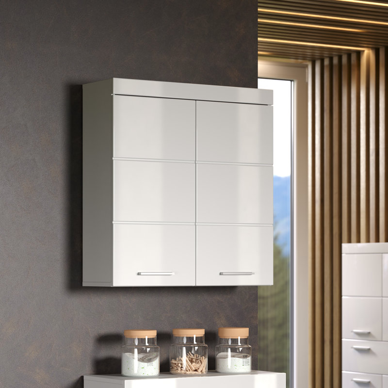 Marvlene Bathroom Storage, White/Chrome