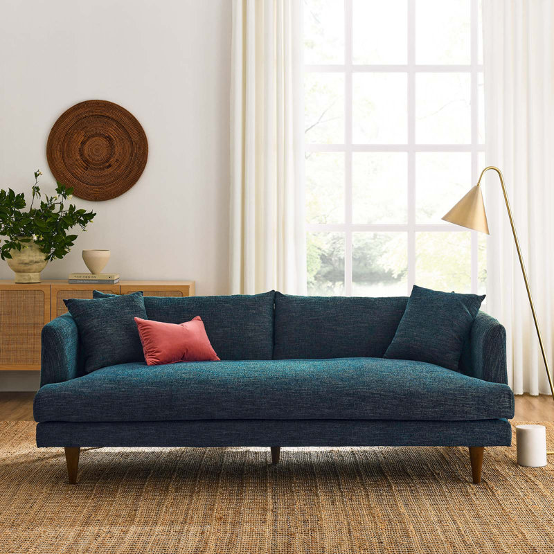 Modway Zoya 84.5'' Sofa, Navy 100% Polyester