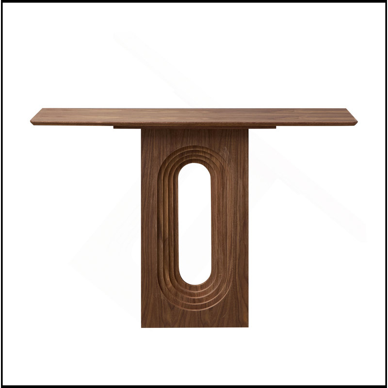 Longueur de la table d'entrée de 47,24 pouces pour le salon, console étroite avec design à boucle unique, table de canapé en panneau de fibres à densité moyenne de conception moderne pour le couloir, l'entrée, appartement