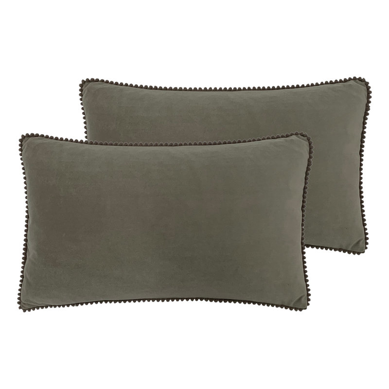 Rectangular Lumbar Cushion, Grey