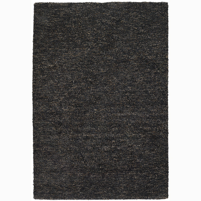 Tapis de zone noire Rania, Rectangle 5 pi x 7 pi 6 po