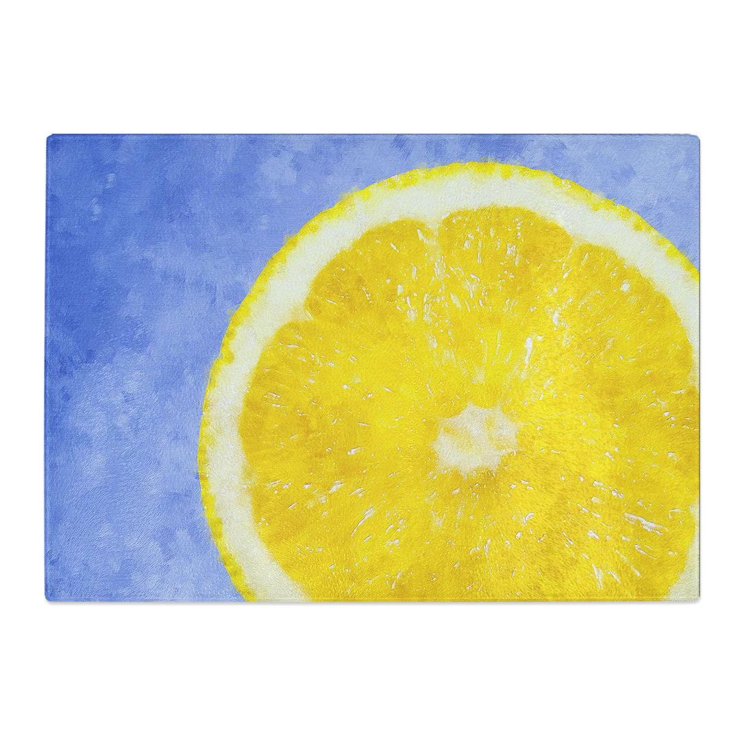 Tempered Glass Lemon Slice Chopping Board