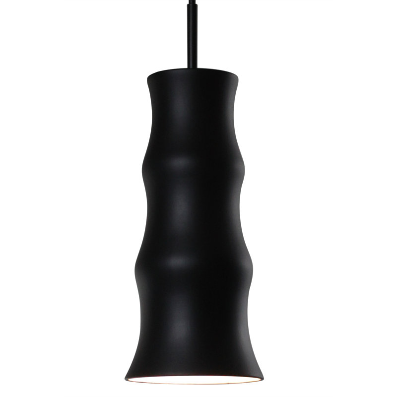 Holliston 1 - Light Black LED Single Pendant, Slate Black