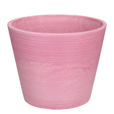 Ribbed Rim Round Eco-Friendly Flower Planter