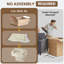 Canapé modulaire Cloud en forme de L, canapé 2 places sans os avec repose-pieds et siège profond, sans assemblage, blanc-223985690-223985693