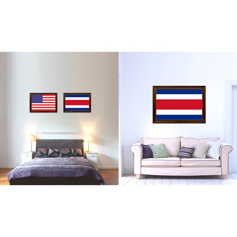 « costa rica », impression sur toile, H 15 po x l 21 po x P 1 po, Encadrement brun