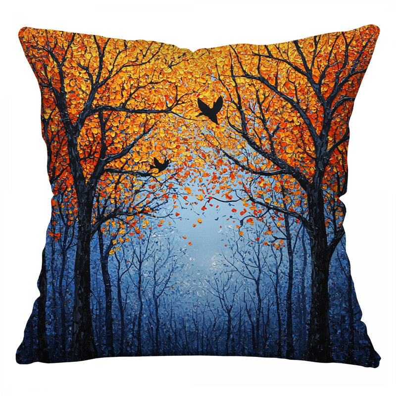 Coussin Autumn Trees, Carré 14 po