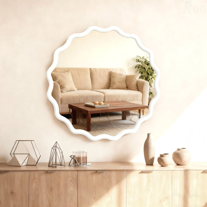 Miroir d'appoint 30 ", Blanc, 30 po x 30 po