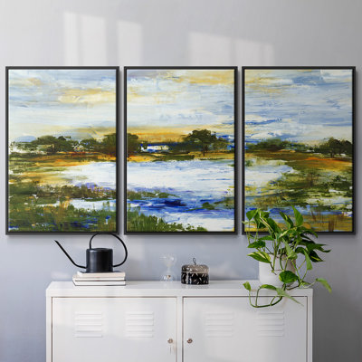Lazy River, ensemble de 3 pièces encadrées sur toile