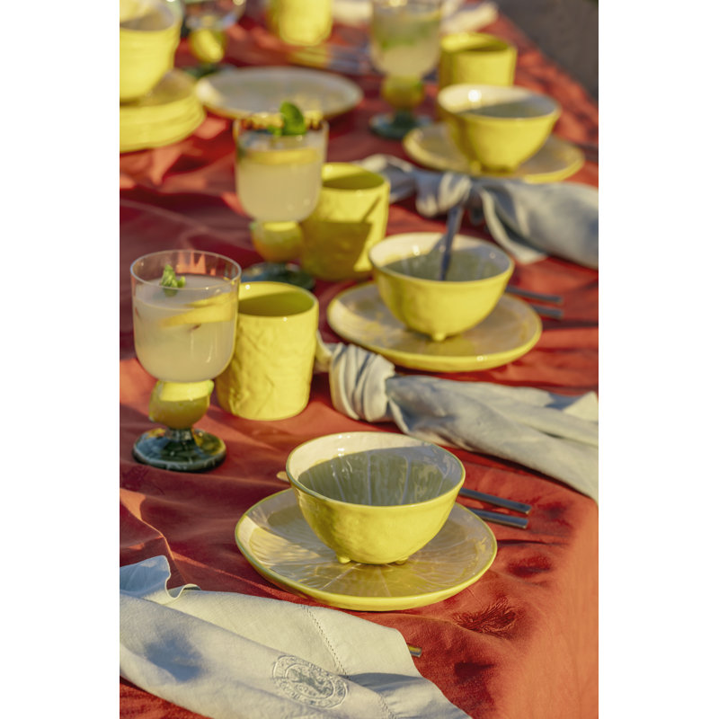 Lemon Earthenware Salad/Dessert Plate